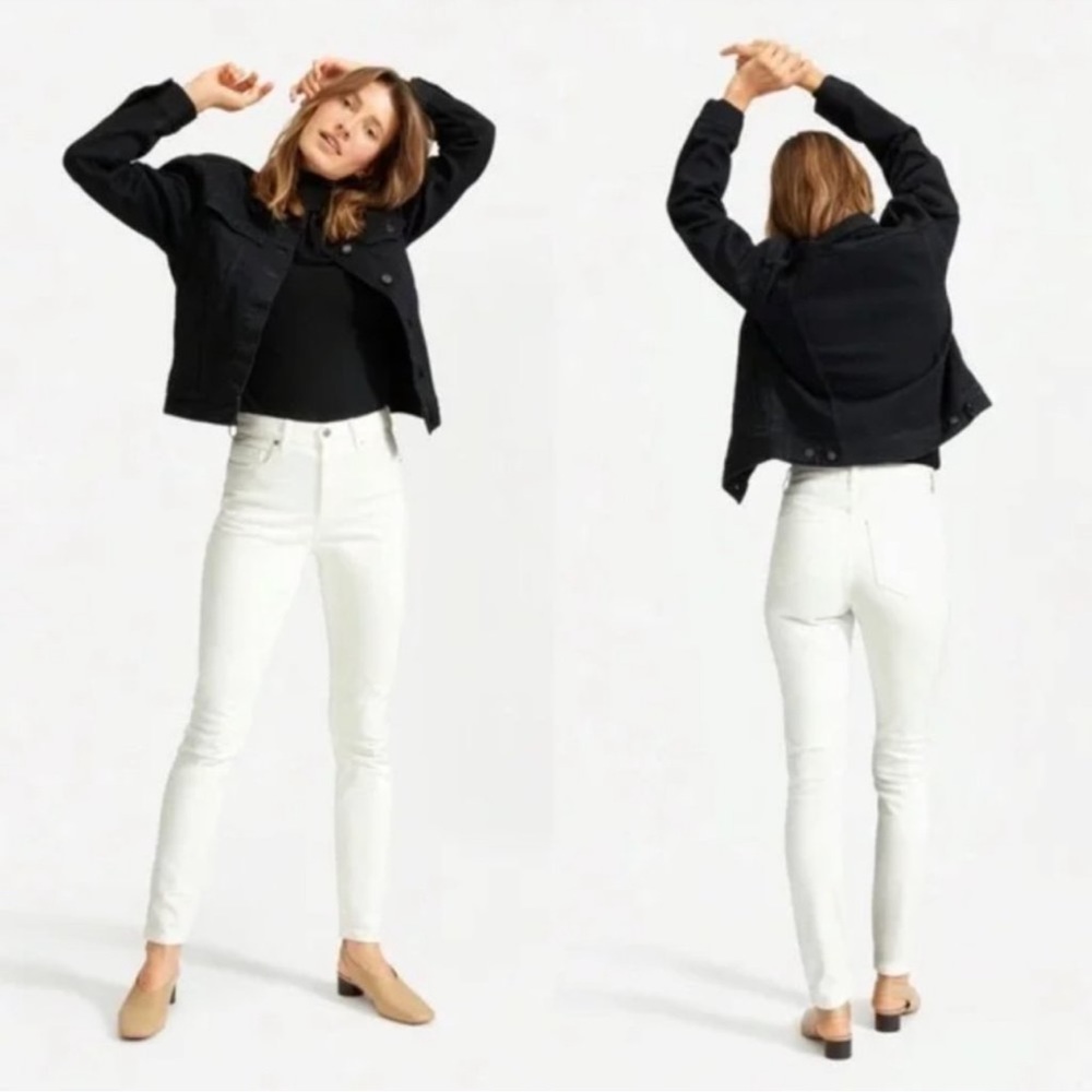 Everlane The High Rise Skinny Jean White Sz 26 Regular